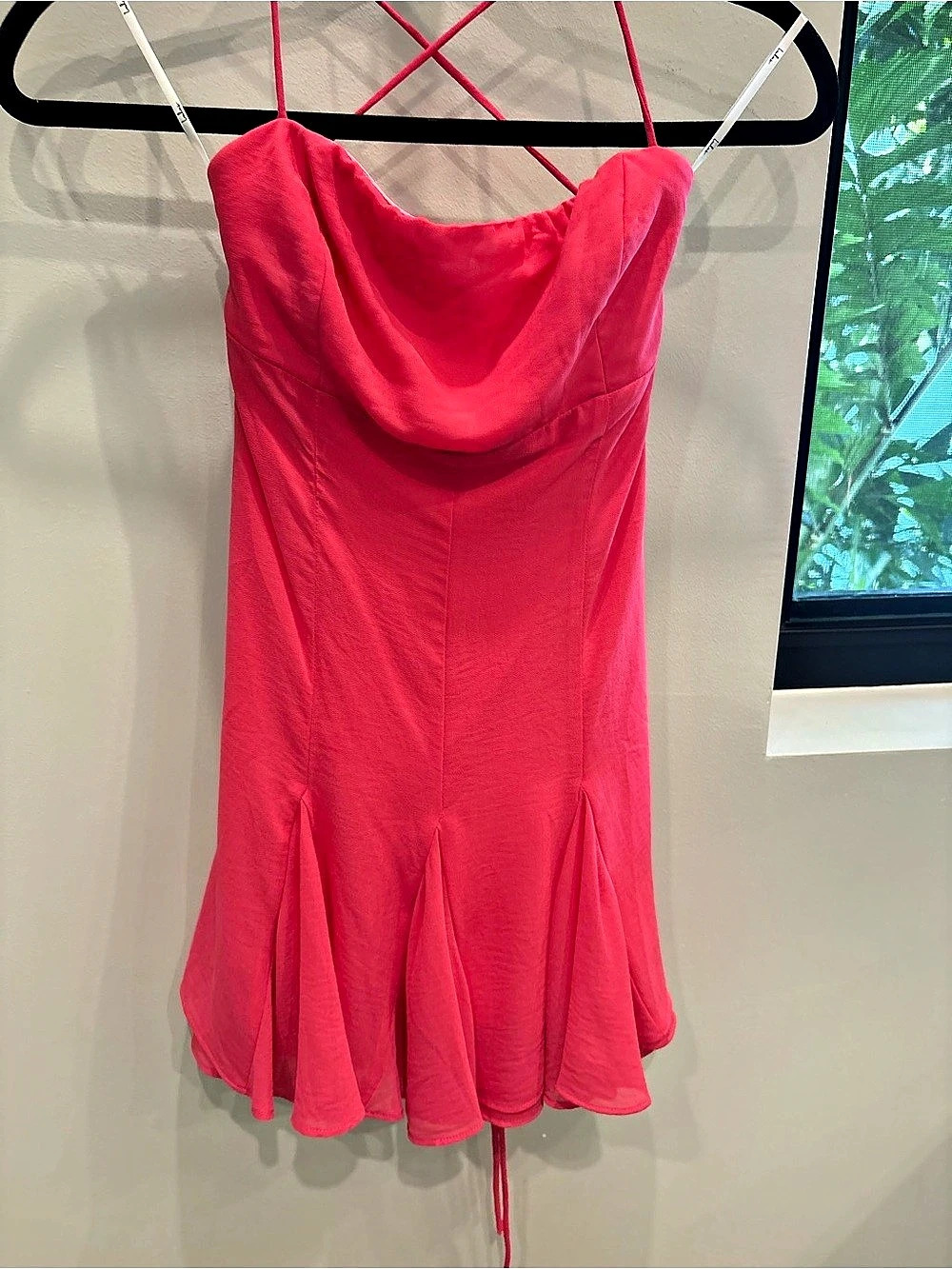 Lulus Perfected Sweetness Pink Pleated Tiered Mini Dress Size Small